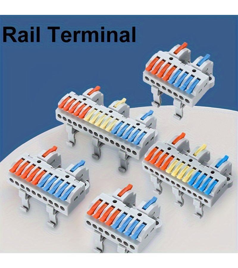 KV4210G 3 Pack Push In Rail Quick Connection Terminals 28 12 AWG Wire Connectors - Image 4