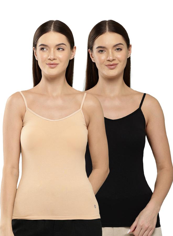 Leading Lady Pack of 2 - Solid Cotton Camisole - Image 1