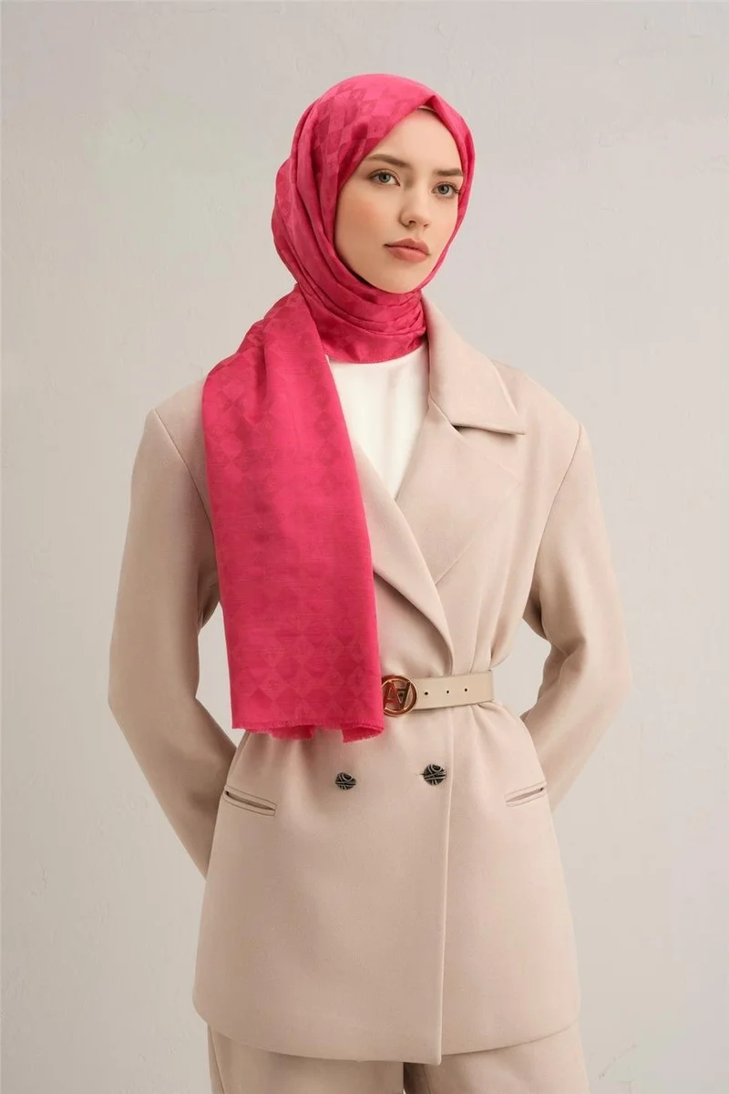 ARMINE Jacquard Silk Cotton Shawl 11111