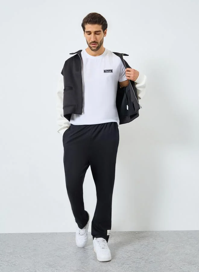 Styli White Regular Fit Embroidered Chest T-Shirt