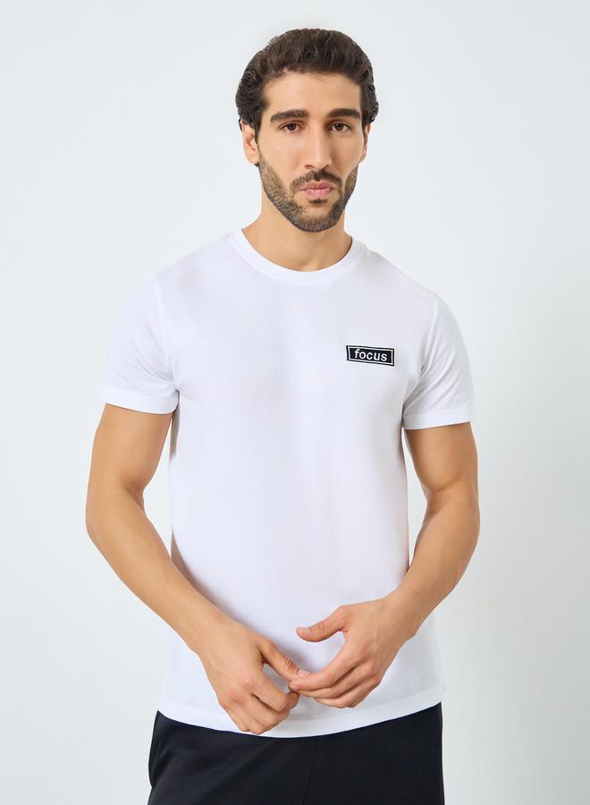 Styli White Regular Fit Embroidered Chest T-Shirt - Image 3