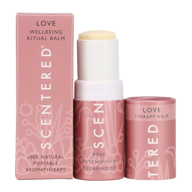 Scentered Scentered Aromatherapy Balm Stick - Love - Rose Essential Oils Rub On for Emotional Regulation & Balance - 100% Natural: Rose, Cedarwood, Ylang Ylang - Self Care Gifts for Women 