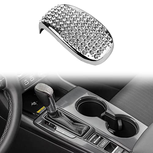 KEEGTBOX Gear Shift Knob Cover Trim car Interior Accessories Black Gear Shifter Knob Cover Compatible with Honda Civic Sedan 2022 Accord 10th 2018 2019 2020 2021 Bling - Image 1