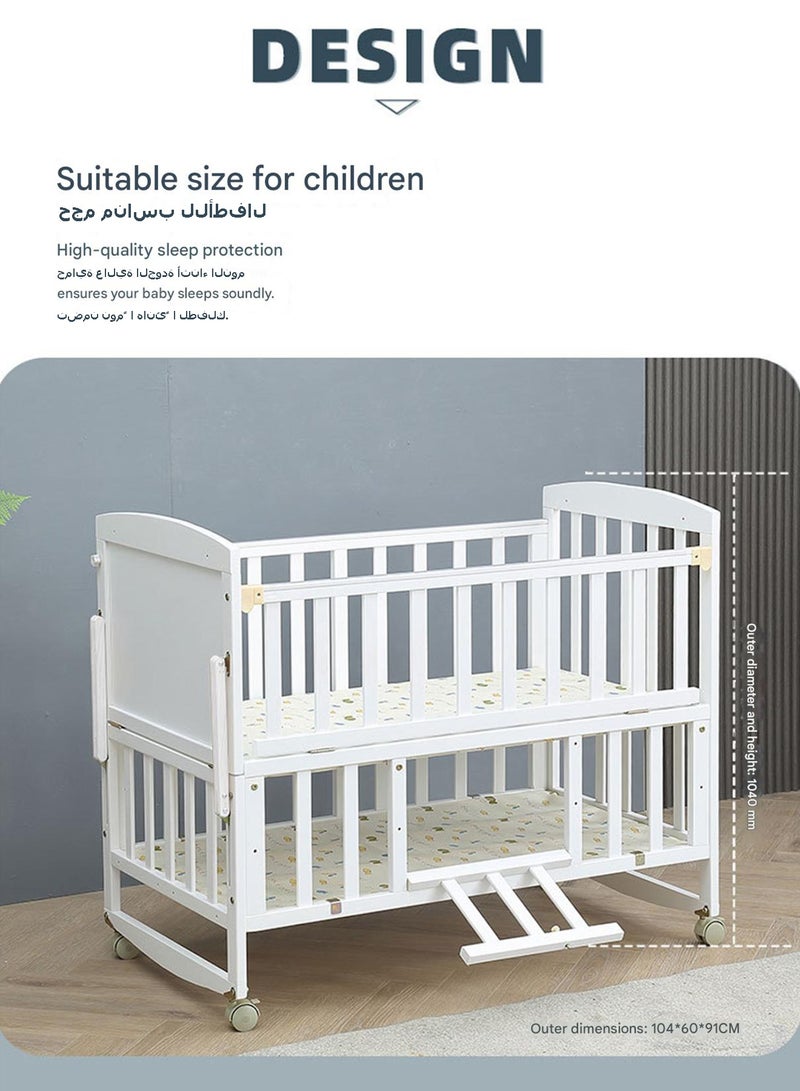 WEMART 2 In 1 Baby Crib, Portable Playard, Foldable Travel Bed Playpen, Travel Crib Nursery Center for Infant with Comfortable Mattress and Carry Bag - Image 4