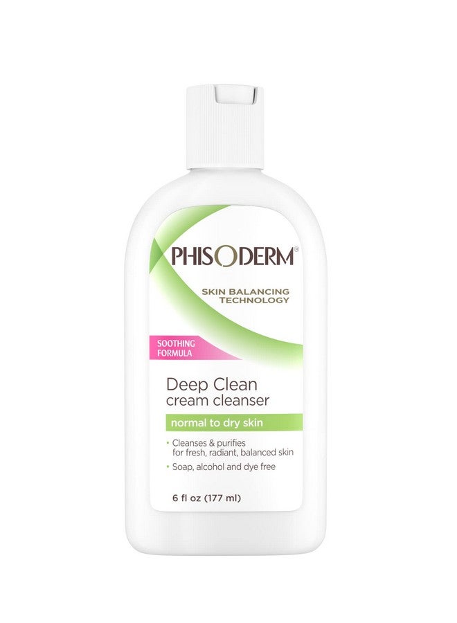 pHisoderm Deep Clean Cream Cleanser for Normal to Dry Skin, 6 fl oz Bottle (Pack of 6) - Image 1