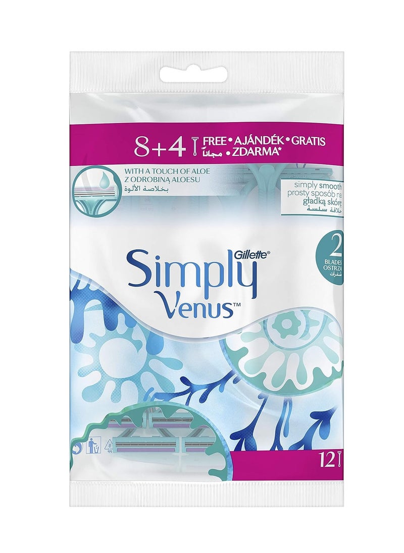 Gillette Gillette Simply Venus 2 Disposable Razor 12 count 