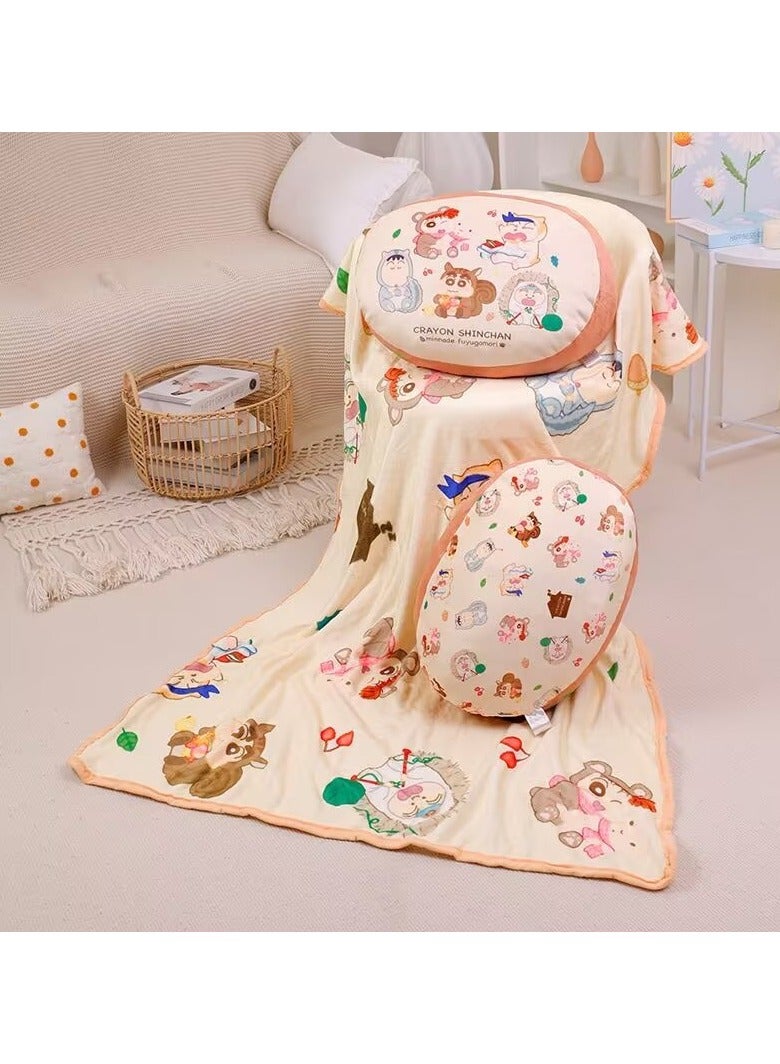 general Crayon Little New Plush Pillow Blanket 60x40 Inch, Cute Travel Blanket Pillow for Girls Boys, Children's Birthday, Sofa Cushion Home Decor Red - Image 1