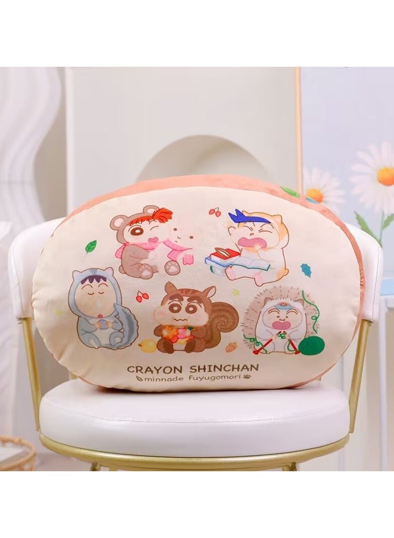 general Crayon Little New Plush Pillow Blanket 60x40 Inch, Cute Travel Blanket Pillow for Girls Boys, Children's Birthday, Sofa Cushion Home Decor Red - Image 2