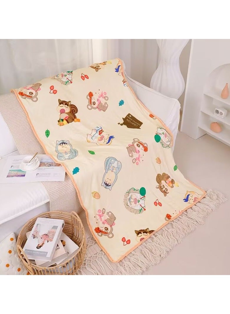 general Crayon Little New Plush Pillow Blanket 60x40 Inch, Cute Travel Blanket Pillow for Girls Boys, Children's Birthday, Sofa Cushion Home Decor Red - Image 3