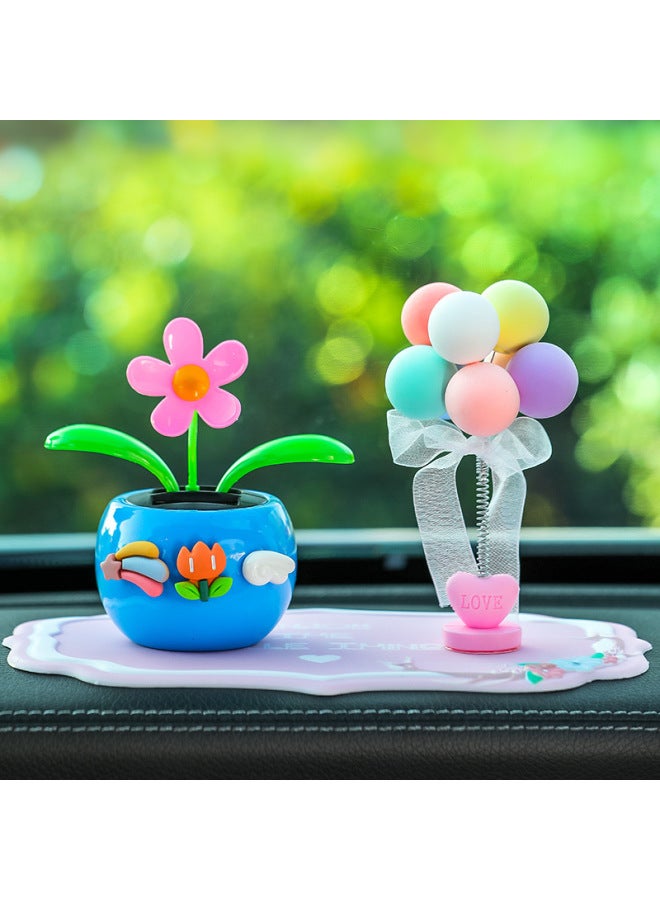 Creative Car Ornaments Car Accessories Car Solar Swing Sunflower Shake Head Flower Car Decoration Supplies