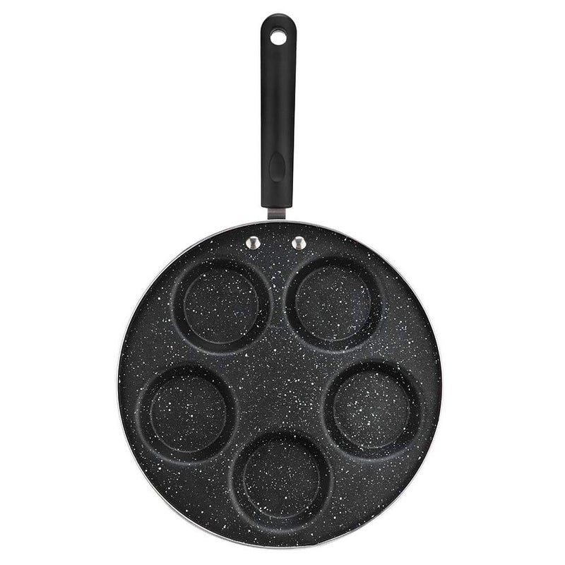 Fdit Nonstick Frying Pan Aluminum Material 5 RoundHole Design Suitable for Breakfast and Omelette Cooking