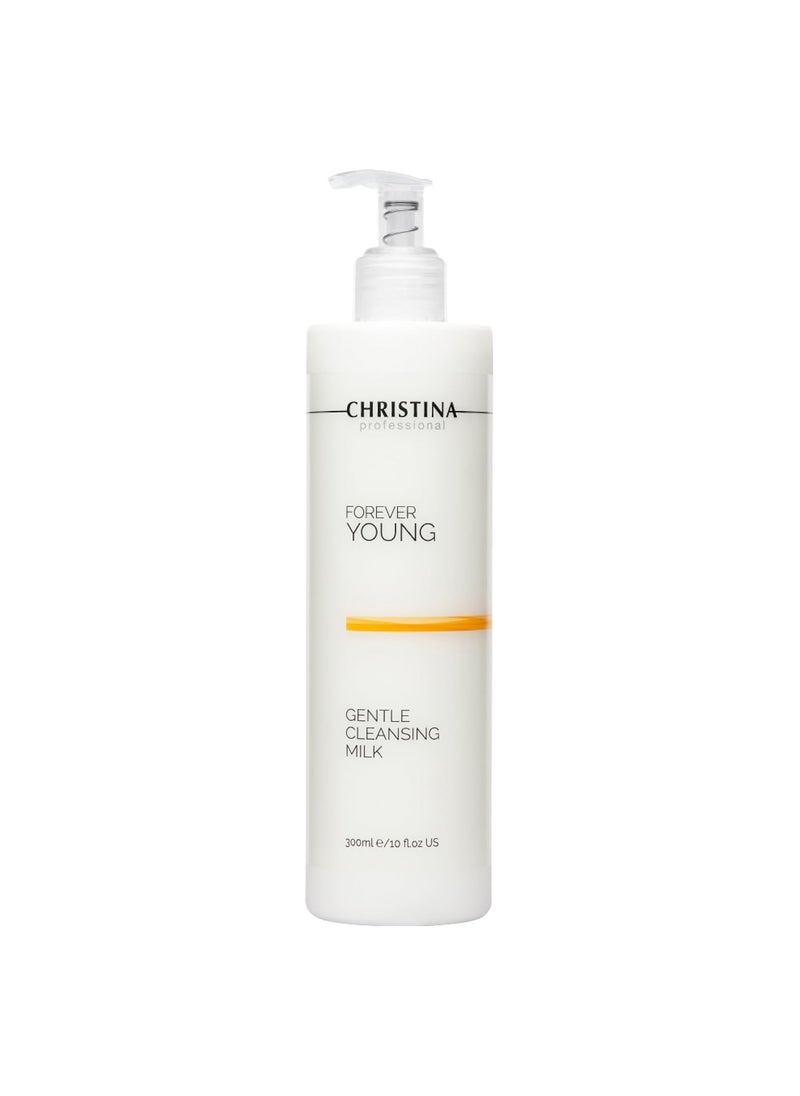 -CHRISTINA- - Christina Forever Young Gentle Cleansing Milk with Retinol for Face | Nourishing Formula with Glycolic Acid, Vitamin A, Vitamin E for Aging & Dry Skin | Suitable for ages 30-45+ | 24-Hour Care 300ml - Image 1