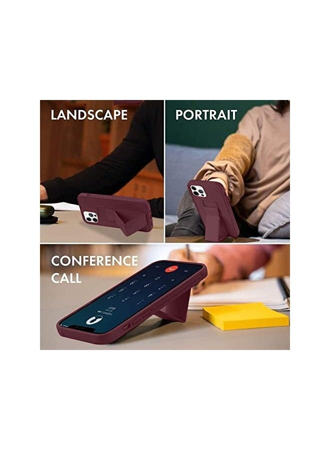 erorex Case Cover Compatible with iPhone 15 Magnetic Car Mount Kickstand and holder, Premium Silicone Vertical and horizontal Hand Strap, and Grip with multi-stand  - Image 3