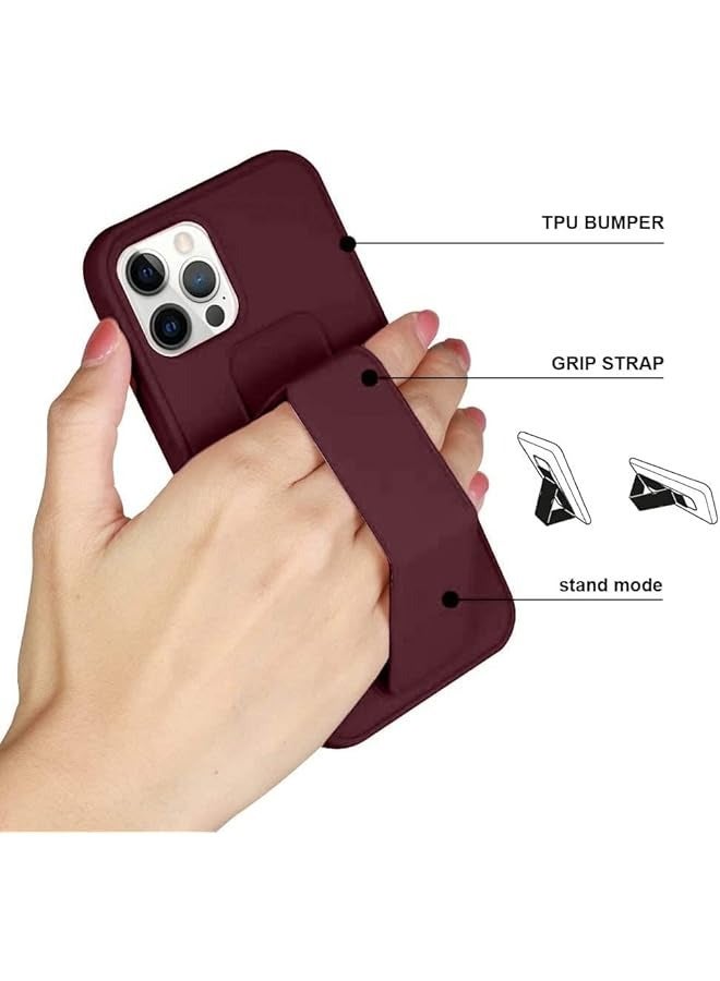 erorex Case Cover Compatible with iPhone 15 Magnetic Car Mount Kickstand and holder, Premium Silicone Vertical and horizontal Hand Strap, and Grip with multi-stand  - Image 2