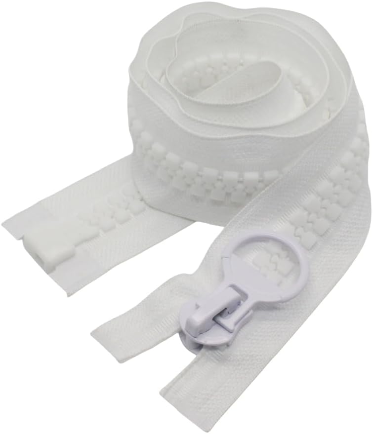 YaHoGa 80cm 20 Super Large Separating Giant Plastic Zippers for Sewing Tents Coats Overcoats Boat Cover Canvas Heavy Duty Huge Resin Vislon Zippers 31 White - Image 4