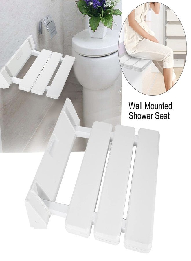lyrlody Folding Shower Seat Wall Mounted, Foldable Shower Bench, Space-Saving Fold Down Design for Seniors, Elderly & Small Shower Spaces - Image 2
