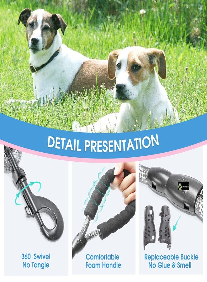 Eagle Pets Reflective Nylon Dog Leash - Durable No-Pull Pet Leash with Soft Padded Handle for Small, Medium & Large Dogs - Night Safety Walking Lead (Grey, 5ft) - Image 4