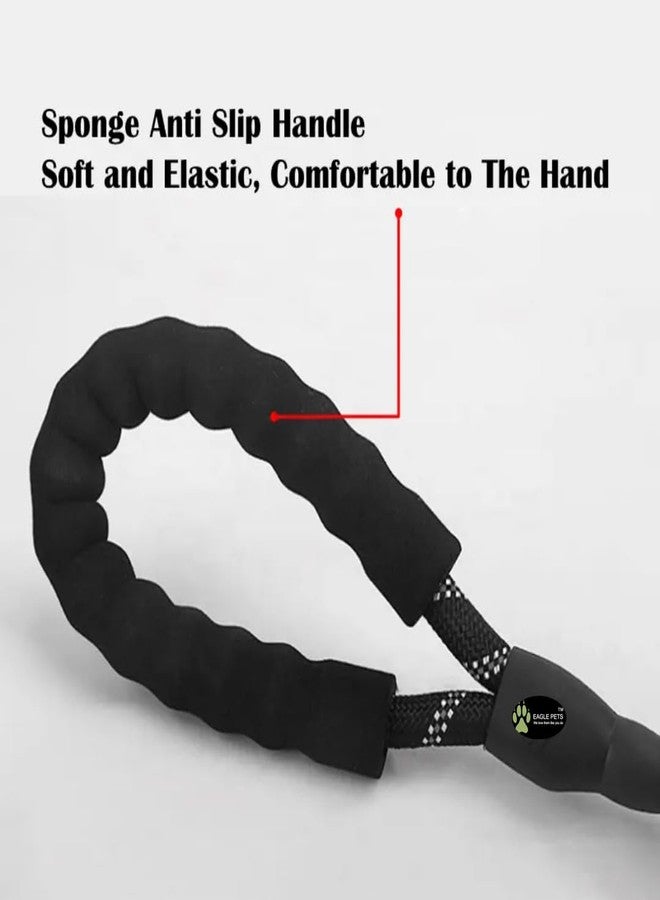 Eagle Pets Reflective Nylon Dog Leash - Durable No-Pull Pet Leash with Soft Padded Handle for Small, Medium & Large Dogs - Night Safety Walking Lead (Grey, 5ft) - Image 5