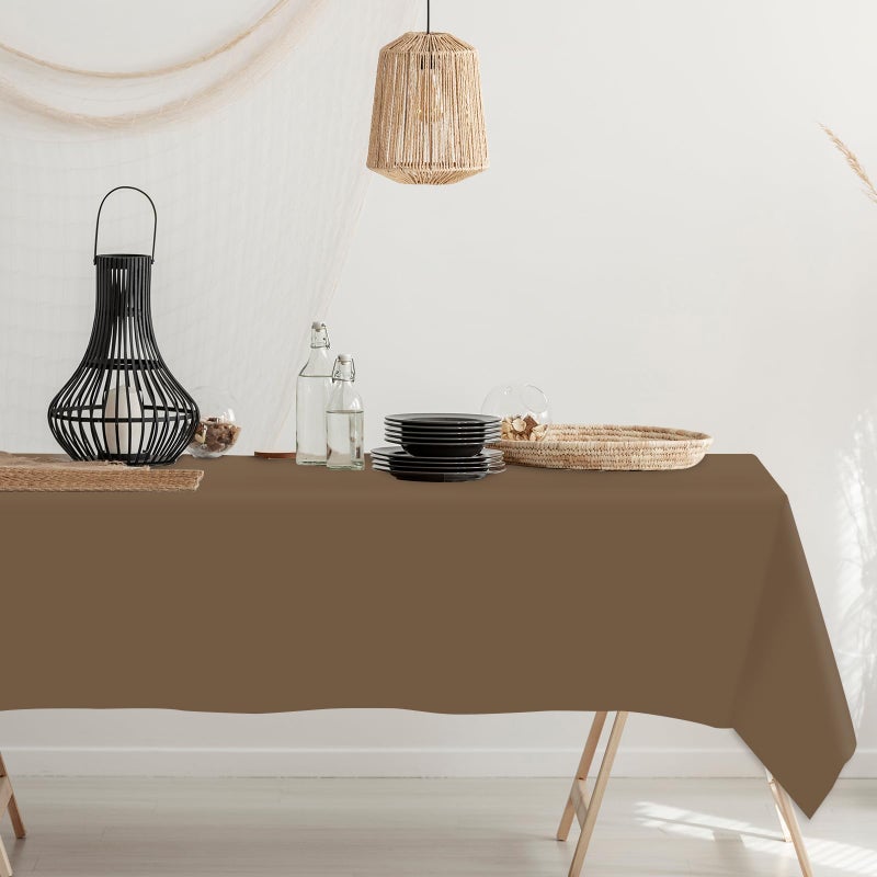 Whaline 12Pcs Woodland Themed Plastic Tablecloth Rectangle Table Cover Sage Green Brown Waterproof Table Cloth for Forest Party Decoration Supplies, 54 x 108 Inch - Image 5