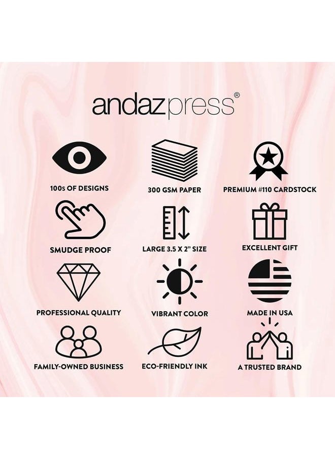 Andaz Press - Blush Pink Gold Glitter Print Wedding, Printable Table Tent Place Cards, 20-Pack, Seat Placement Cards Blank Place Cards For Table Settings Name Cards for Baby Shower Graduation Food Cards - Image 1