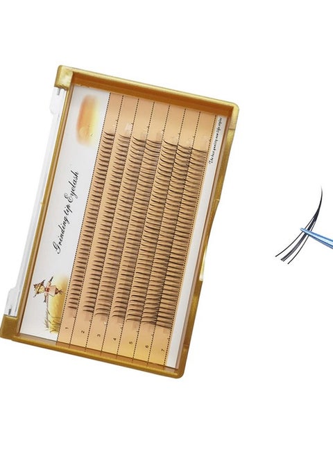 Fishtail Eyelash Extensions Mix Length Single Cluster Fans Eyelashes Fashion Fish Tail Fairy Eyelashes C Curl Super Natual Grafting Eyelash Dovetail Fly Eyelash Sharp Spikes Am Type 10D Lashes