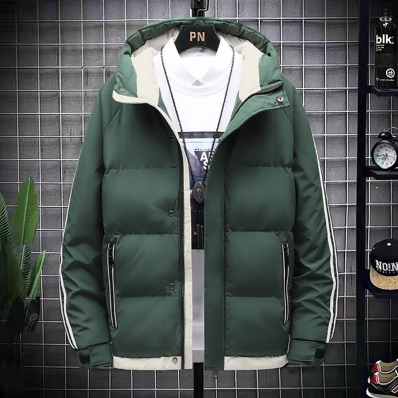 Cotton-Padded Men'S 2022 Winter New Coat Youth Korean Version Of Padded Cotton-Padded Jacket Down Cotton-Padded Jacket Men'S Hooded Warm - Image 4