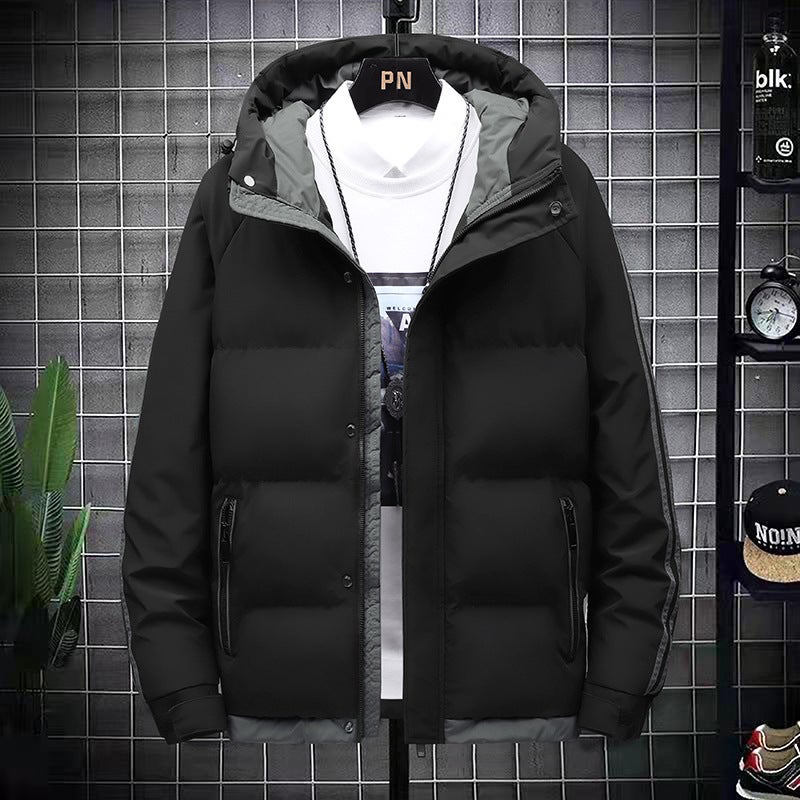 Cotton-Padded Men'S 2022 Winter New Coat Youth Korean Version Of Padded Cotton-Padded Jacket Down Cotton-Padded Jacket Men'S Hooded Warm - Image 3