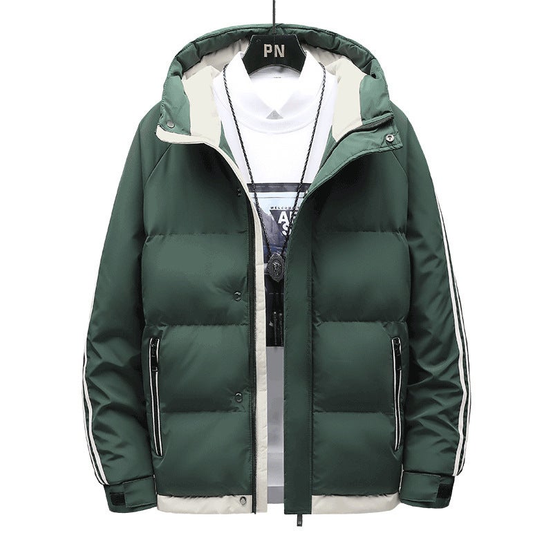 Cotton-Padded Men'S 2022 Winter New Coat Youth Korean Version Of Padded Cotton-Padded Jacket Down Cotton-Padded Jacket Men'S Hooded Warm - Image 1