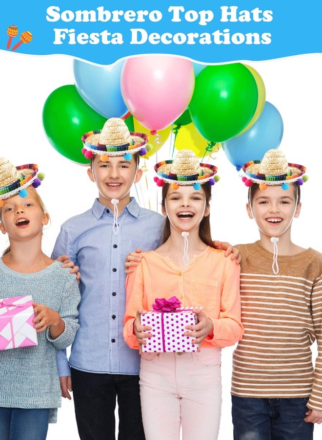 Sonarun 24 Pieces Mini Mexican Fiesta Hat Cinco De Mayo Fiesta Straw Sombrero Headbands for Kids Adult Pets Dress Up Mexican Party Decoration Photo Props - Image 4