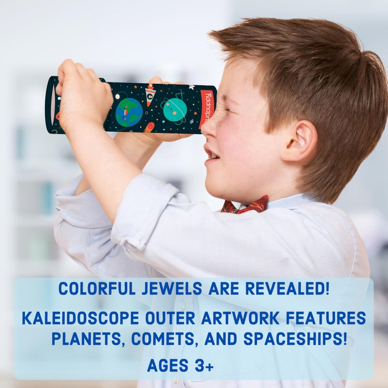 Mudpuppy Solar System â€“ 6.5â€ Tall with 2.25â€ Diameter â€“ Colorful Kaleidoscope for Kids with Colorful Artwork, Ideal for Ages 3-8 â€“ Toy Made of Matte-Finish Board Material - Image 2