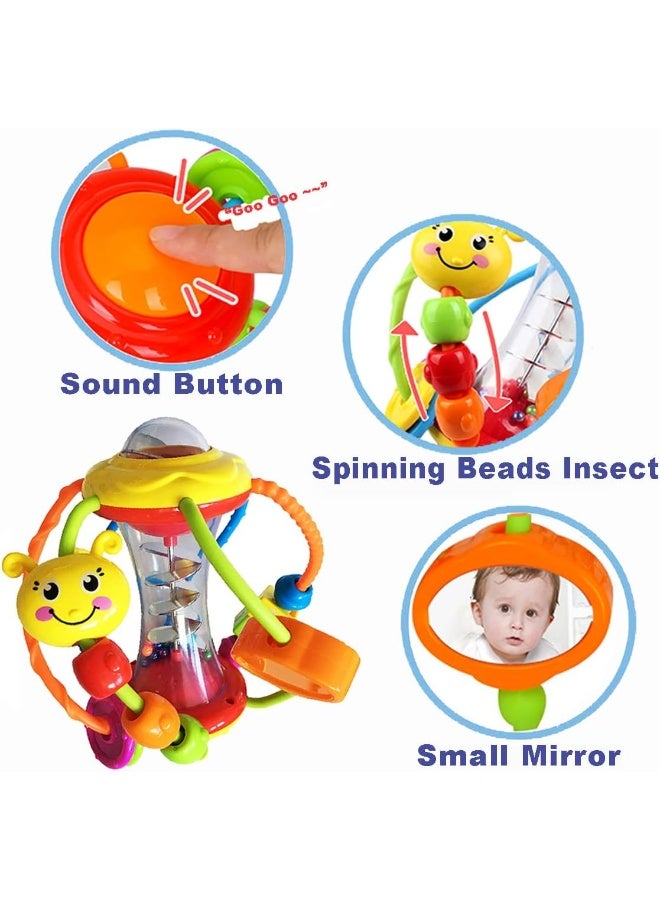 HOLA Toddlers World Activity Ball Interactive Toy W/ 8 Activities, Mirror, Sound Button, And Multi-Sensory Features For Fine & Gross Motor Skills, Cognitive Sensory Development For Toddlers 6M+ - Image 3