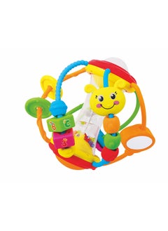 HOLA Hola Toddlers World Activity Ball Interactive Toy w/ 8 Activities, Mirror, Sound Button, and Multi-Sensory Features for Fine & Gross Motor Skills, Cognitive Sensory Development for Toddlers 6M+  - Image 1