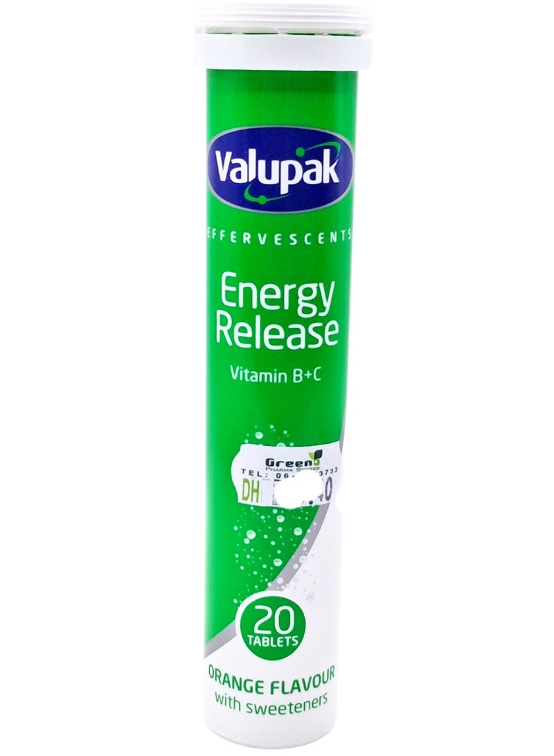 Valupak Energy Release Eff Tablets 20'S (B+C)