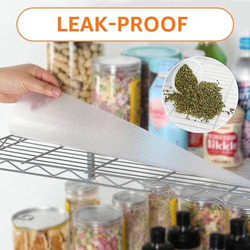 PABUSIOR Thicken Wire Shelf Liner - Transparent Pantry Shelf Liners, Waterproof Shelves Liners 11.5 Inch x 157 Inch, Easy to Cut Kitchens Drawer Liner - Image 3