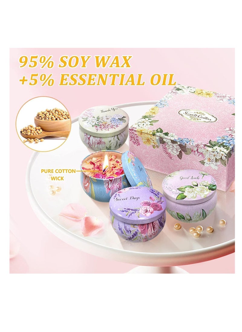 هدايا شموع معطرة للنساء، عبوة من 4 شموع عطرية معطرة للمنزل