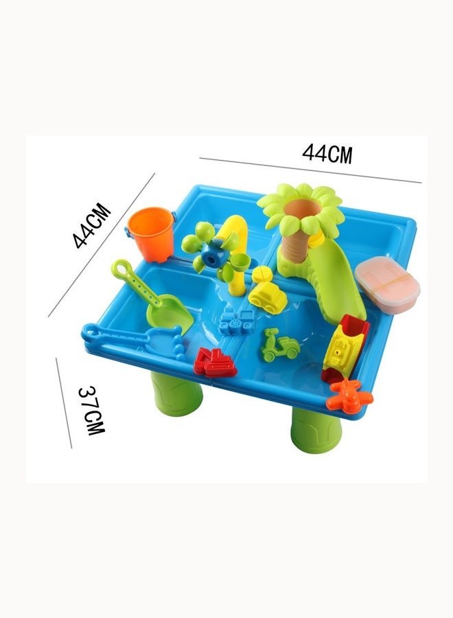 Vixplorn 24pcs Beach Table Toy Set Sand Digging Tool Set Children's Beach Water Play Toys Children's Sand Table - Image 2