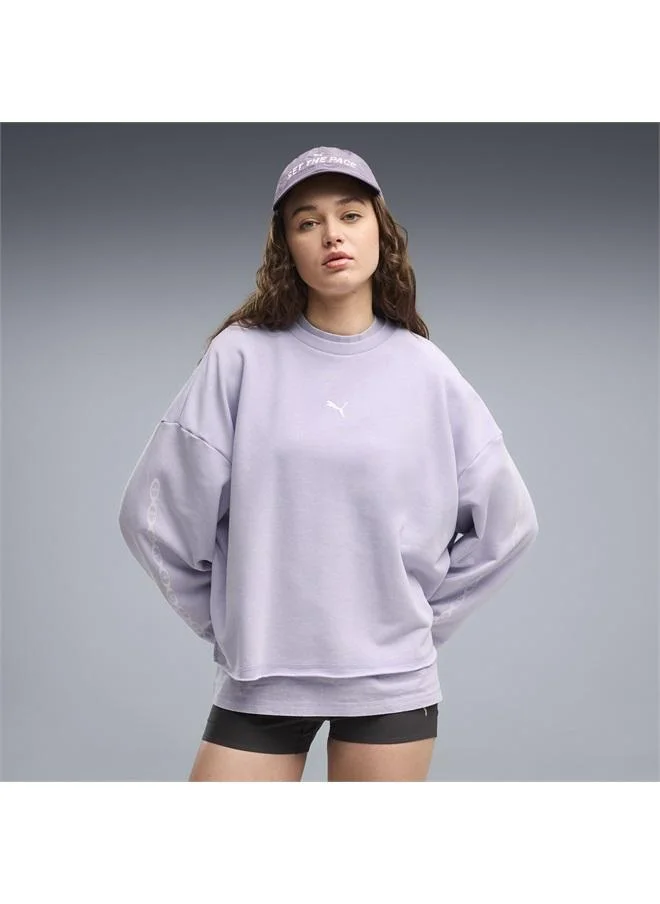بوما سويت شيرت Run Culture Collective بقصة فضفاضة مزين برسومات جرافيك للنساء