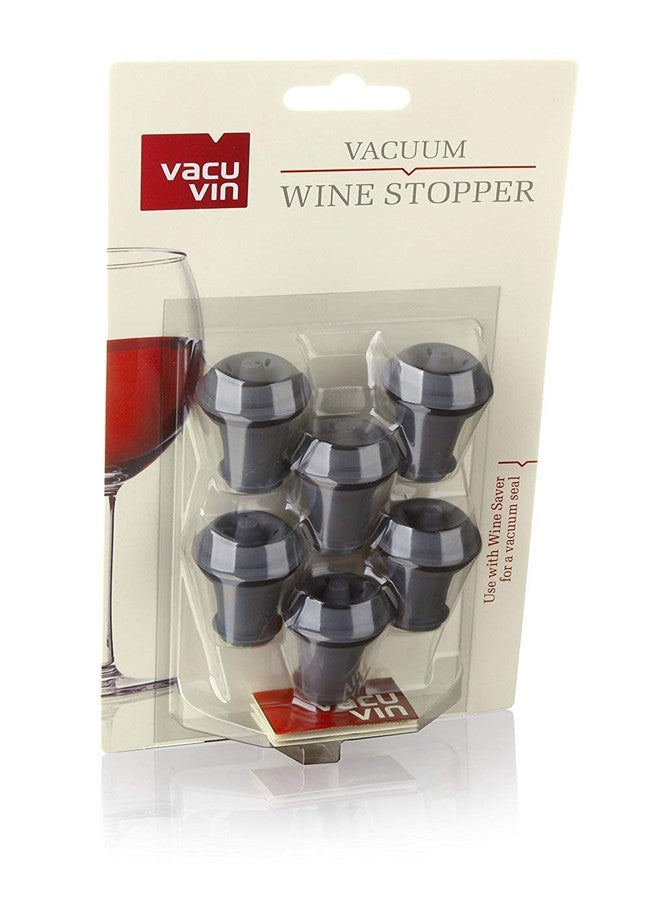 Vacu Vin Wine Saver Vacuum Stoppers Set of 6 - Grey (Limited Edition) - Image 1