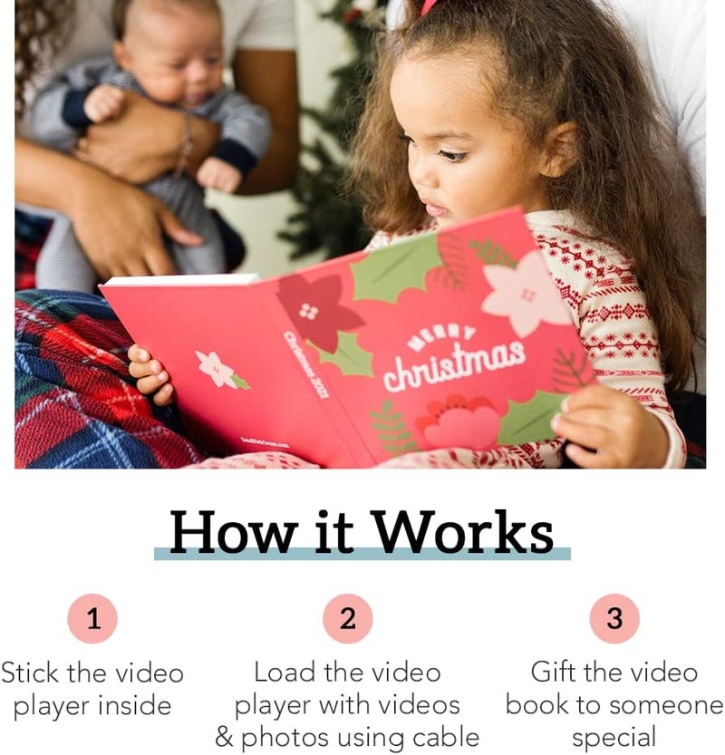 HEIRLOOM Video Book - 5" HD Screen for Custom Memory Gift - Wedding Birthday Christmas Anniversary - 20 Min Video Photo Keepsake - USB Rechargeable - Wedding - Image 5