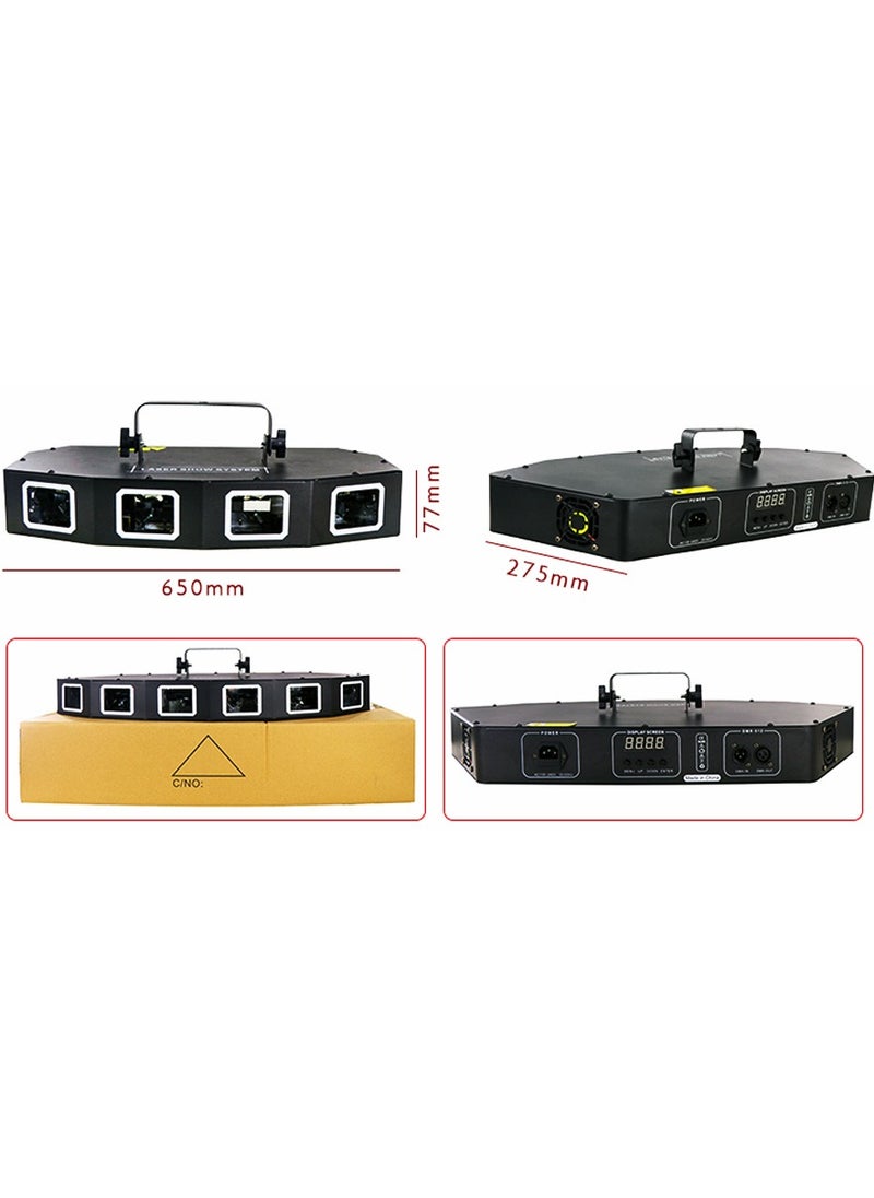 Generic Party laser light, 6 lenses, 7 colors, curved  - Image 3