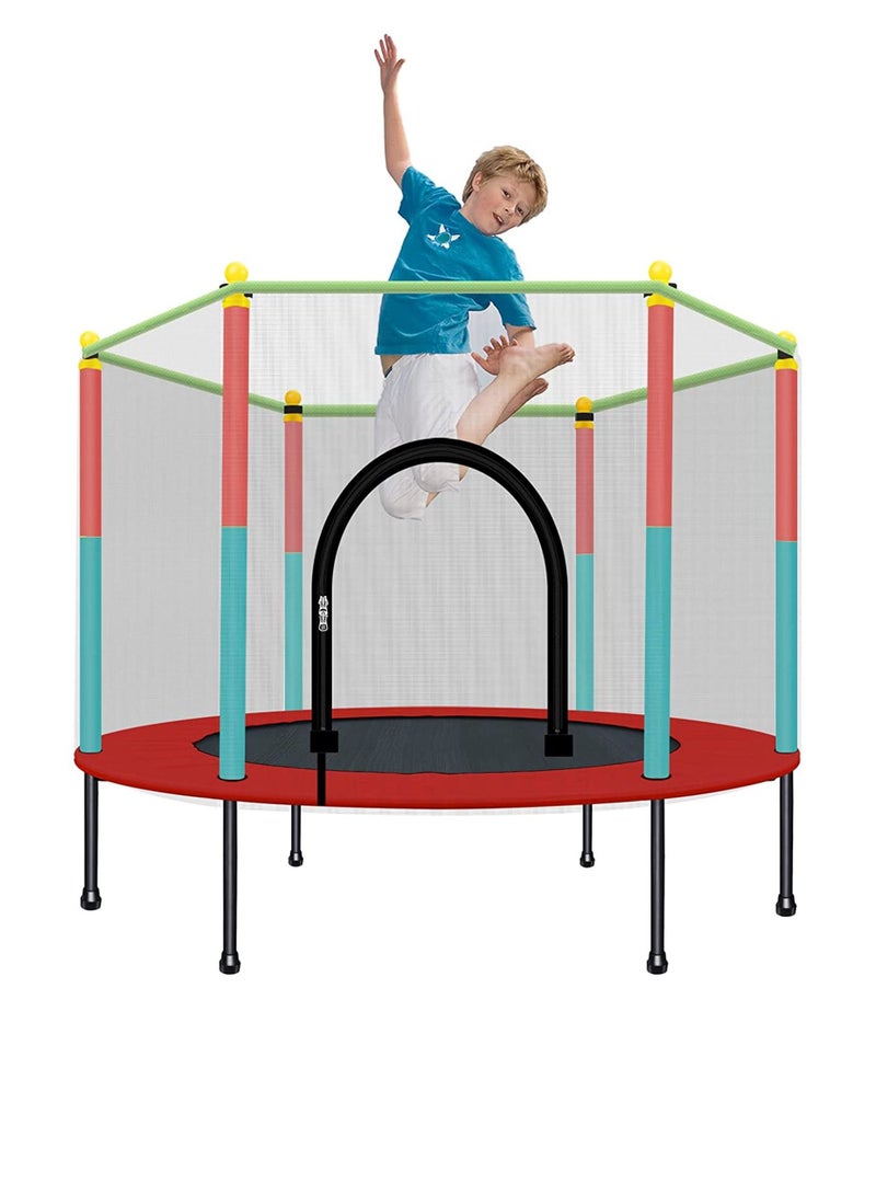 DubaiGallery High Quality Kids Trampoline Baby Indoor Jumping Bed Adult Fitness With Protection Net Playground Family Toy - Image 1