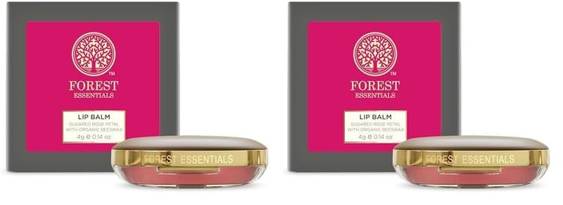 Forest Essentials بلسم الشفاه الفاخر من فوريست إسنشالز بتلات الورد المسكر 4 جرام - Image 1