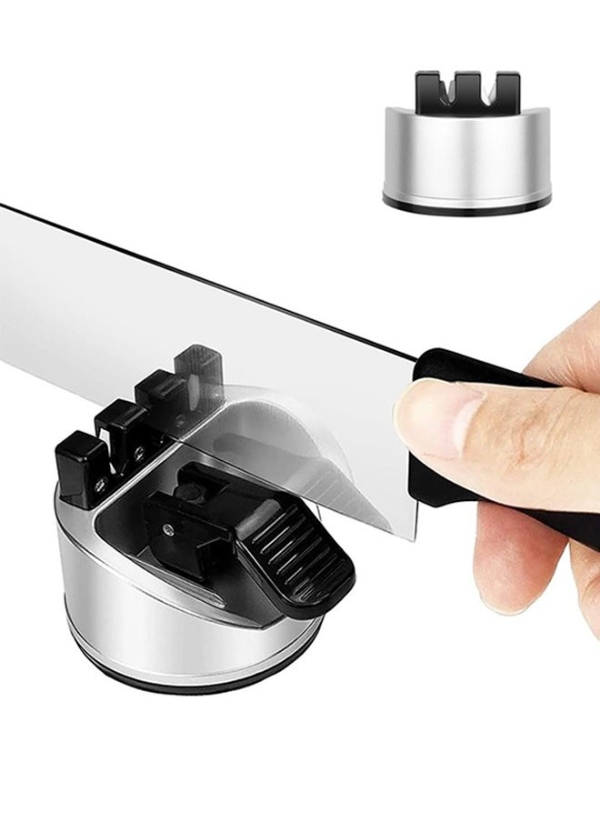 Sweet Life - Mini Knife Sharpener with Suction Cup Feet, for Variety of Knife 3-Stage Knife Sharpening Tool Helps Repair and Restore Blades - Image 1