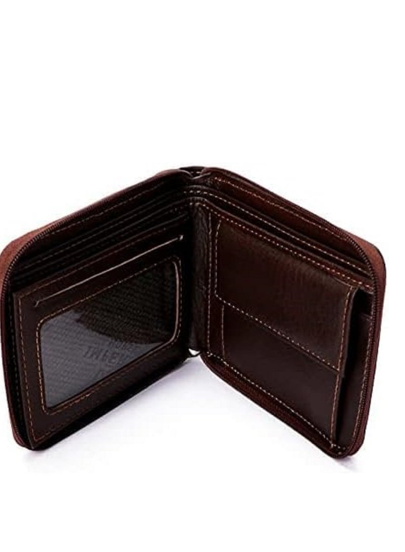 Horse Imperial Horse Dark Brown Wallet Leather With Zipper - Image 2