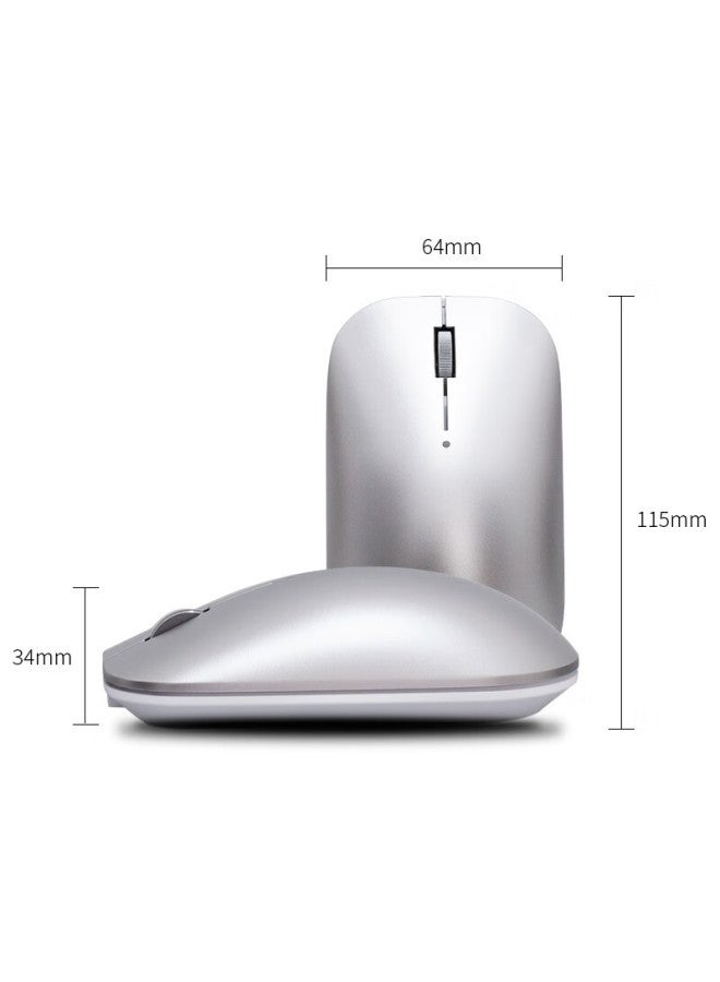 Dearmo M620 Wireless Mouse Bluetooth Mouse With Built-in Lithium Battery, Rechargeable Mouse For Laptop, Office And Home Use, Silver, 1200dpi - Image 5