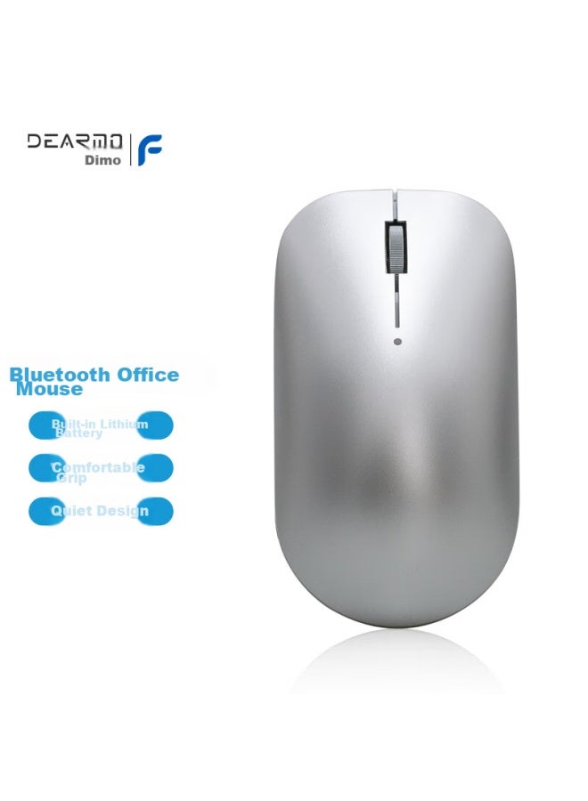 Dearmo M620 Wireless Mouse Bluetooth Mouse With Built-in Lithium Battery, Rechargeable Mouse For Laptop, Office And Home Use, Silver, 1200dpi - Image 1