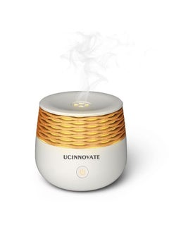 Portable Mini Essential Oil Diffusers, 30ml Small Desk Aroma Diffuser for Essential Oil, Ultrasonic Cool Mist Humidifier with LED Night Light, Waterless Auto Shut-Off USB Diffusers