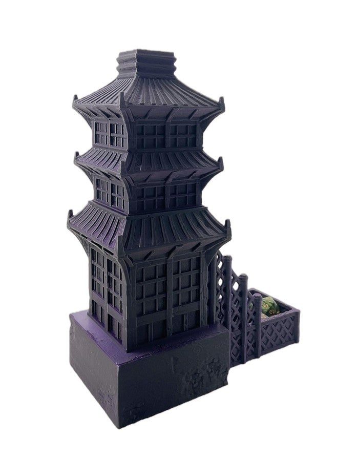 XJPONGC Temple Dice Dice Tower Dungeons and Dragons RPG Tabletop Roleplaying Game Jail DND (Random 7PCS D20 Dice Set Included) (Purple) - Image 4