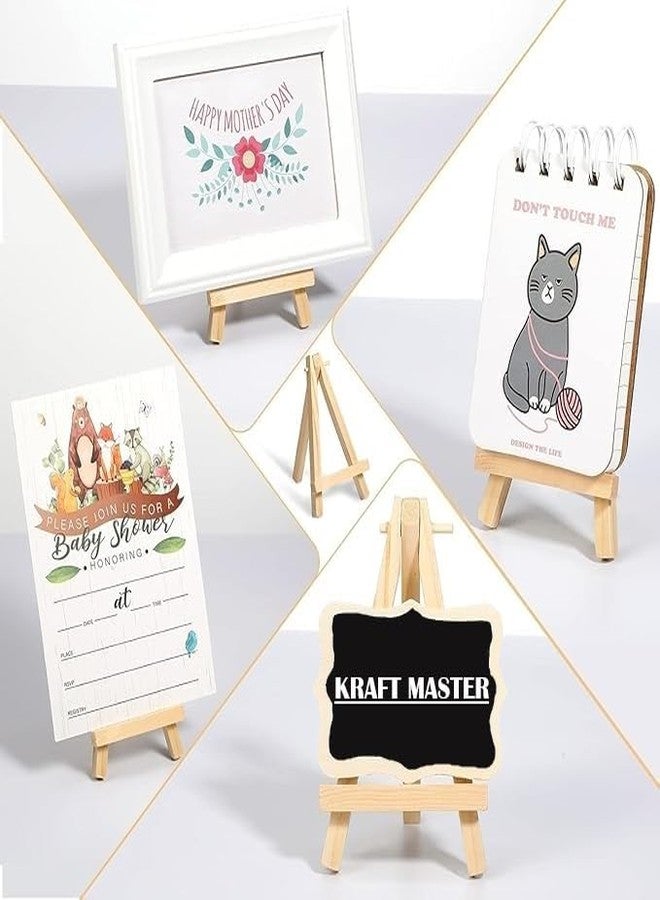 KRYTONE.Fx® 5 Inch 5Pcs Mini Wood Display Easel Artist Small Wooden Easel Stand Art Craft Painting Triangle Easel Canvas Holder Mini Easels Pack Tabletop Stand for Card Artist Photos Phone Wedding - Image 4