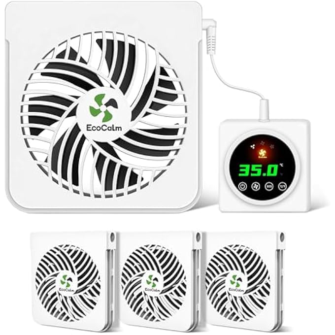 RADIATOR FAN WITH 5 MAGNETS FOR CAST IRON RADIATORS, 4 MAGNETIC HEATING FANS WITH INTELLIGENT THERMOSTAT, RADIATOR FAN INCREASES HEATING EFFICIENCY AND - Image 2